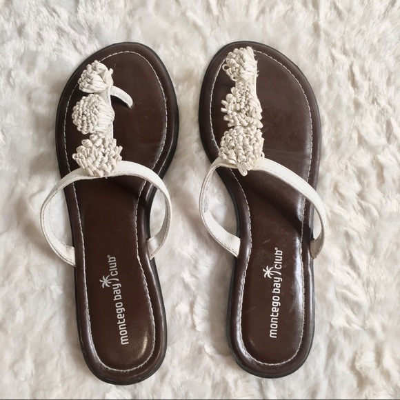 Montego Bay Club Flat Thong Slip On Sandals Size 7 - Picture 9 of 14